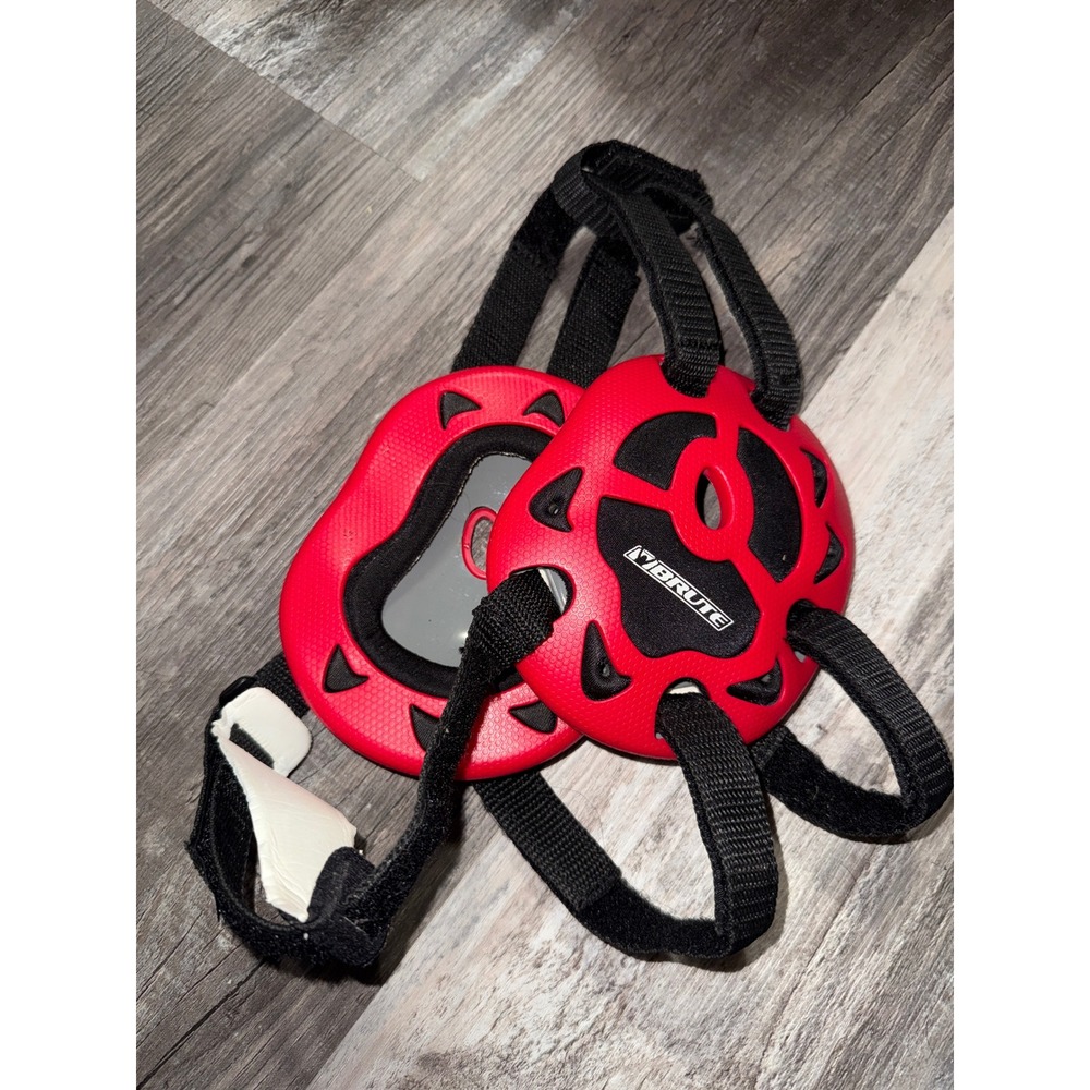 Brute Wrestling Headgear Red Black Adjustable 4-Strap Ear Guard Protective Gear